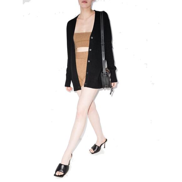 Lisa Yang Winnie Shorts Size 0 XS & Selah Bandeau Bra Size 1 S / M Walnut Camel - Picture 4 of 16